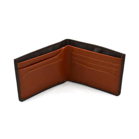 Crazy Horse Leather Men's Wallet // Brown
