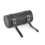 Leather Bicycle Saddle + Utility Tool Bag // Black
