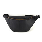 Unisex Leather Fanny Pack // Black