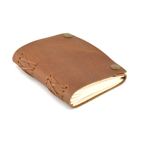 Handmade Leather Journal // 6” // Tan