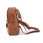 Designer Leather Backpack // Tan
