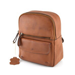 Designer Leather Backpack // Tan