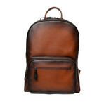 Designer Leather Backpack // Cognac