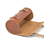 Leather Bike Saddle Bag // Brown