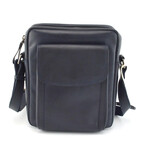 Leather Messenger/Side Bag // Navy