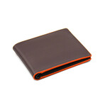 Slim Men Bifold Leather Wallet // Brown