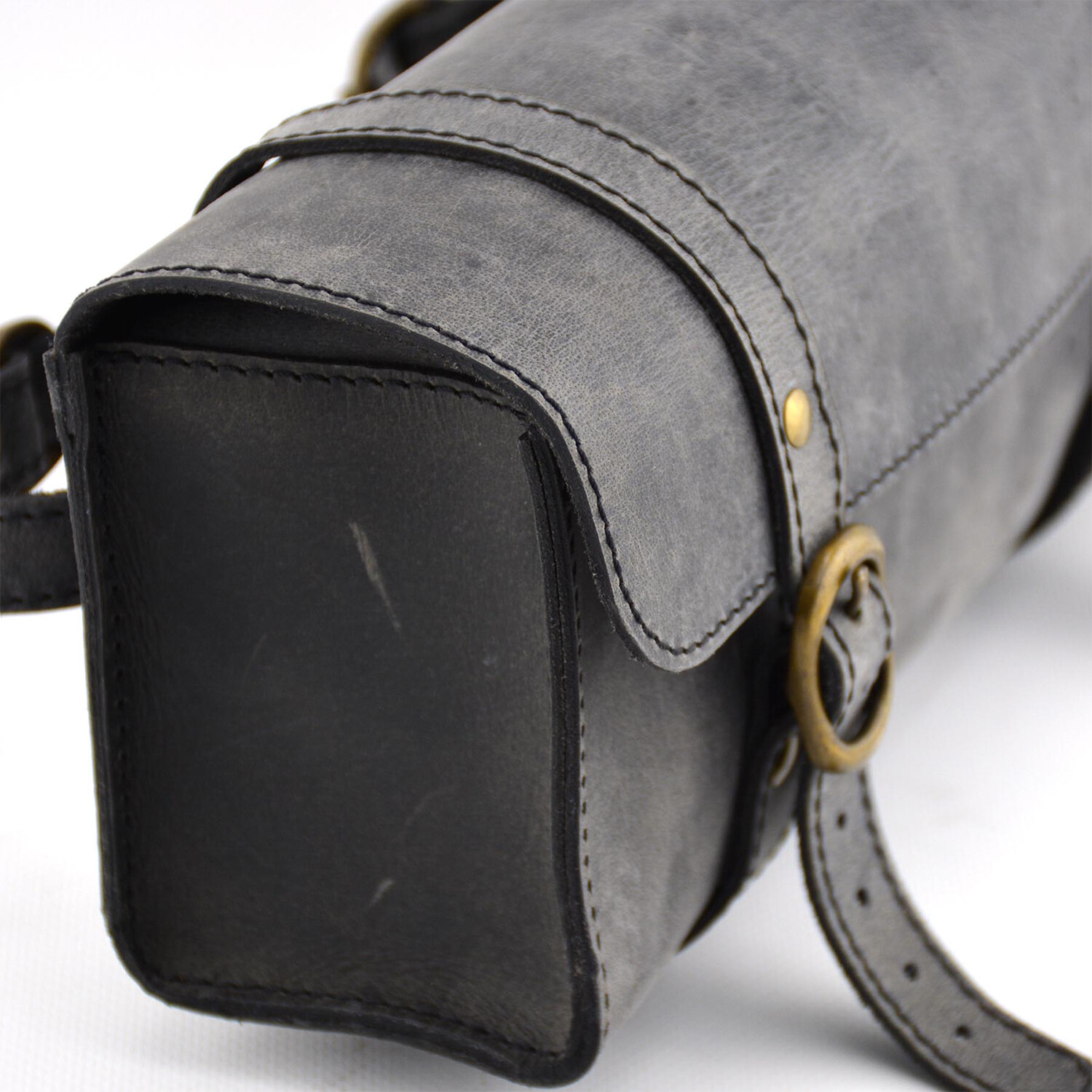Leather Motorcycle Tool Bag // Black Exclusive Leather Touch of Modern