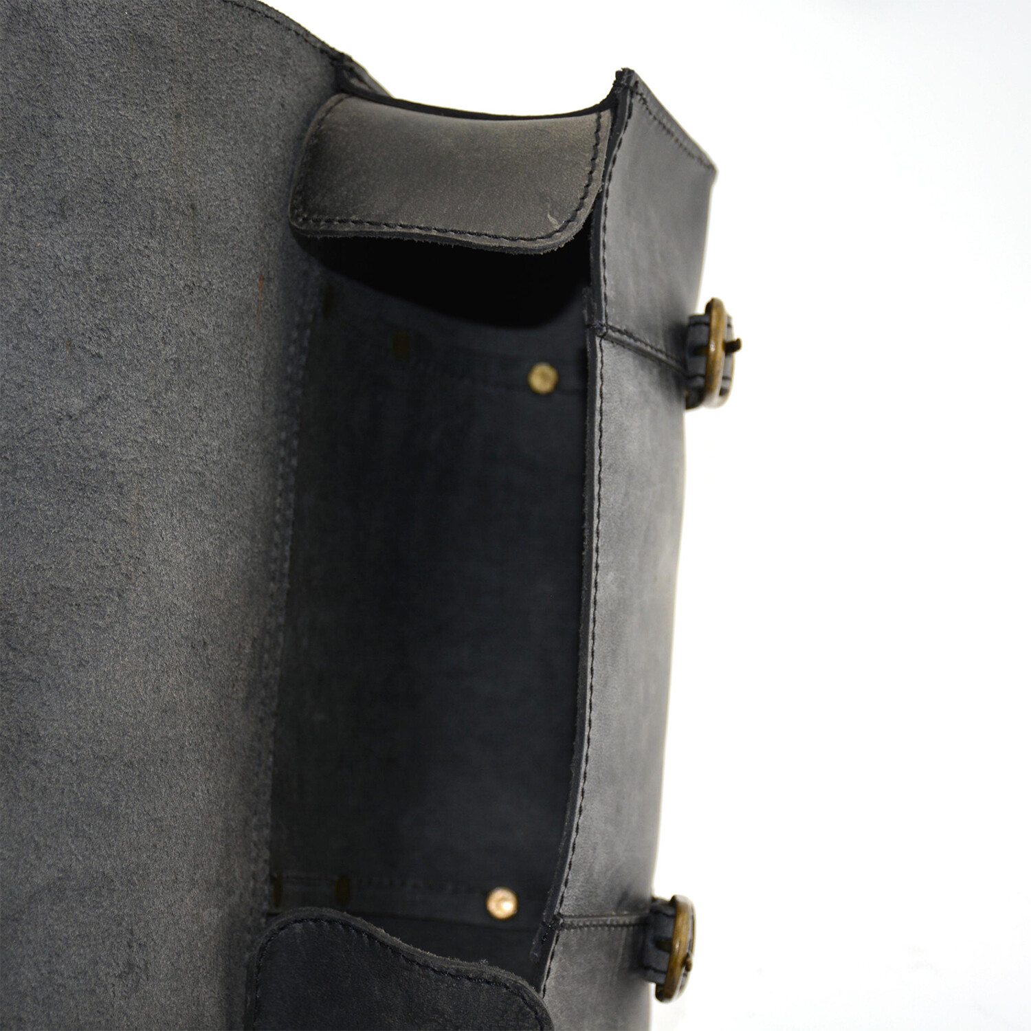 Leather Motorcycle Tool Bag // Black Exclusive Leather Touch of Modern