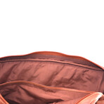 Natural Washed Leather Portfolio Bag // Cognac