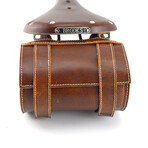 Leather Bicycle Saddle Tool Bag With Velcro // Vintage Brown