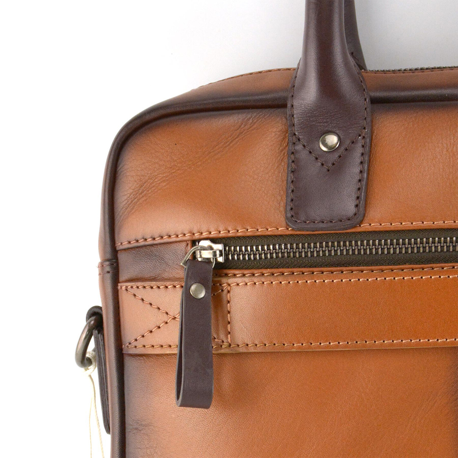 Designer Laptop/Portfolio Leather Bag // 14" // Tan Exclusive Leather