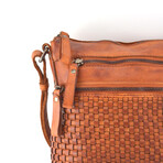 Designer Leather Sling Bag // Cognac
