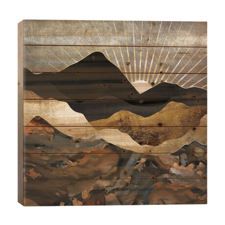 Copper and Gold Mountains // SpaceFrog Designs (26"H x 26"W x 1.5"D)