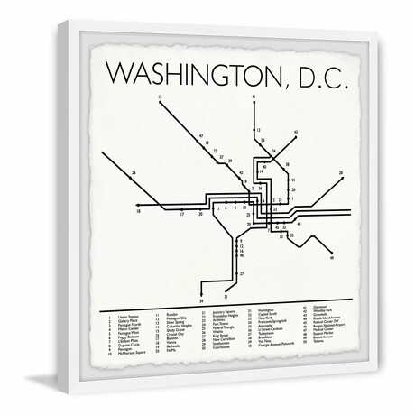 Washington Subway Framed Print (12"H x 12"W x 1.5"D)