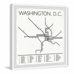 Washington Subway Framed Print (12"H x 12"W x 1.5"D)