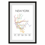 NYC Subway Framed Print I (12"H x 8"W x 1.5"D)