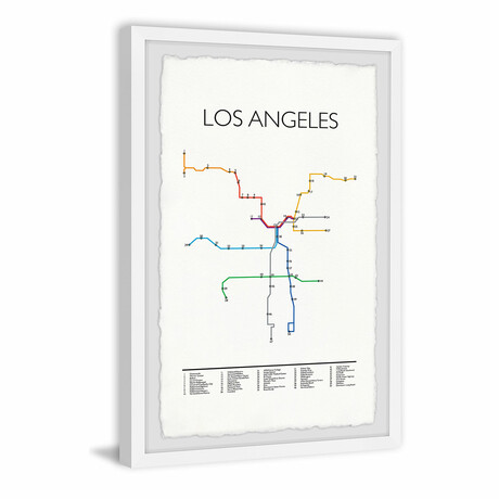 Los Angeles Subway Framed Print (12"H x 8"W x 1.5"D)