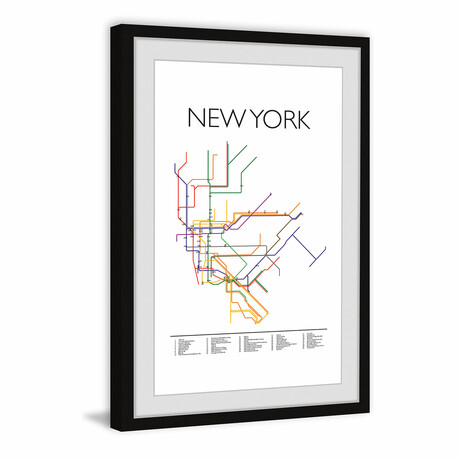 NYC Subway Framed Print I (12"H x 8"W x 1.5"D)