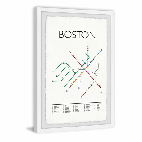 Boston Subway II Framed Print (12"H x 8"W x 1.5"D)