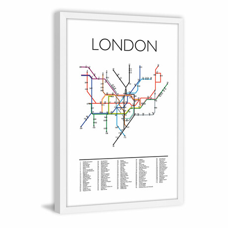 London Subway Framed Print (12"H x 8"W x 1.5"D)