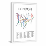 London Subway Framed Print (12"H x 8"W x 1.5"D)