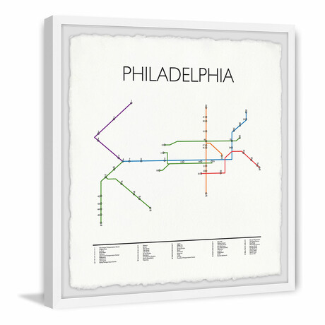 Philadelphia Subway Framed Print (12"H x 12"W x 1.5"D)