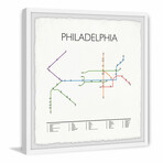 Philadelphia Subway Framed Print (12"H x 12"W x 1.5"D)