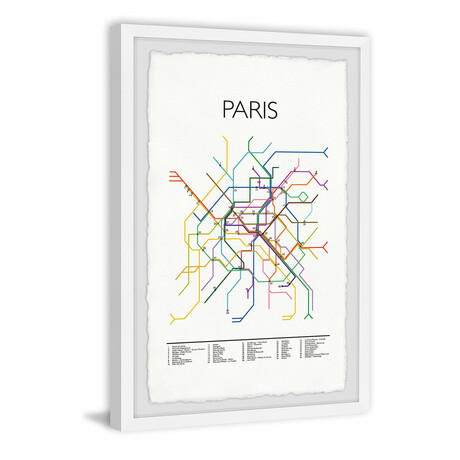 Paris Metro Framed Print (12"H x 8"W x 1.5"D)