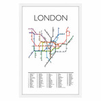 London Subway Framed Print (12"H x 8"W x 1.5"D)