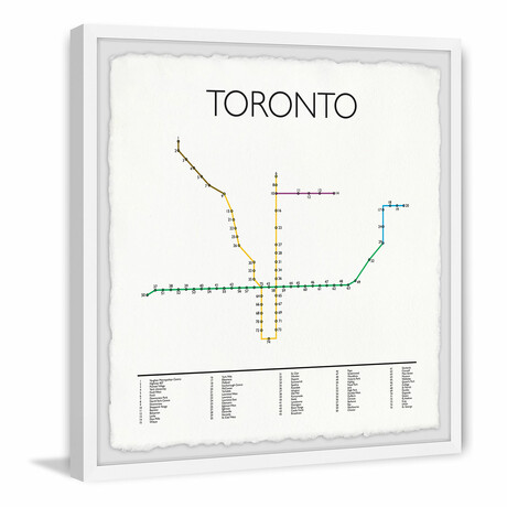 Toronto Train Stations Framed Print (12"H x 12"W x 1.5"D)