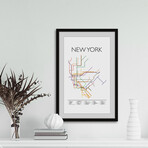 NYC Subway Framed Print I (12"H x 8"W x 1.5"D)