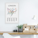 London Subway Framed Print (12"H x 8"W x 1.5"D)