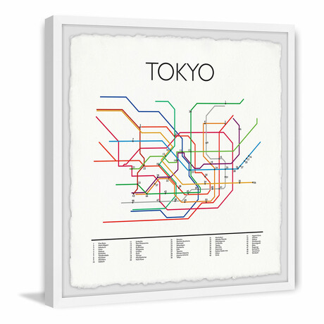 Tokyo Subway Framed Print (12"H x 12"W x 1.5"D)