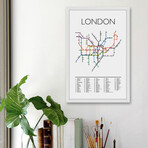 London Subway Framed Print (12"H x 8"W x 1.5"D)