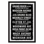 Michigan Street List II Framed Print (12"H x 8"W x 1.5"D)