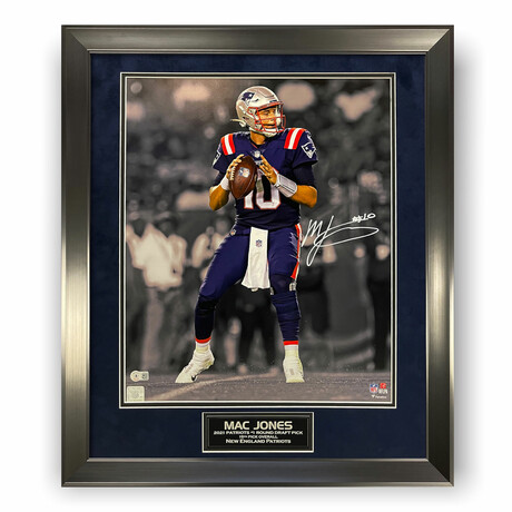 Mac Jones // New England Patriots // Signed Photograph + Framed