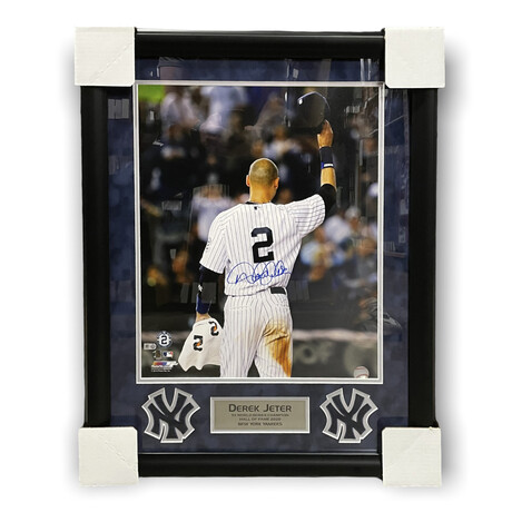 Derek Jeter // HOF '20 "Hat Off" Signed Photograph + Framed // New York Yankees