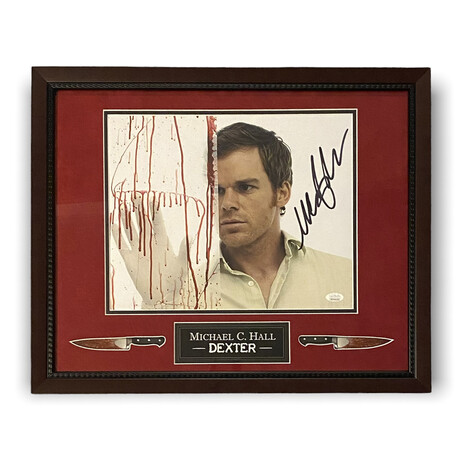 Michael C. Hall // Dexter // "Bloody Plastic" Signed Photograph + Framed