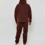 Oversize Hooded Sweatshirt // Claret Red (XL)