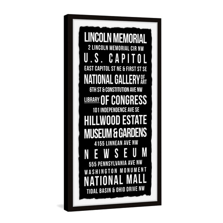 Lincoln Memorial Framed Print (24"H x 12"W x 1.5"D)