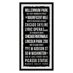 Chicago Riverwalk Framed Print (24"H x 12"W x 1.5"D)