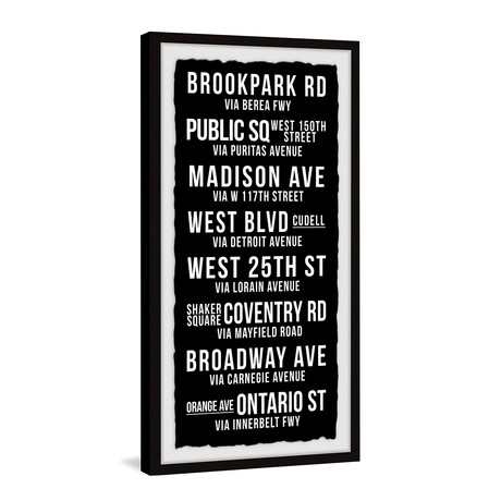 Brookpark Road Framed Print (24"H x 12"W x 1.5"D)