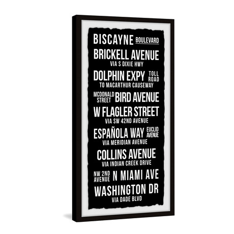 Biscayne Boulevard Framed Print (24"H x 12"W x 1.5"D)