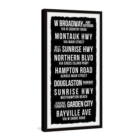 Montauk Highway Framed Print (24"H x 12"W x 1.5"D)