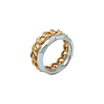 Pomellato // 18K White Gold + 18k Rose Gold Ring // Ring Size: 5.5 // Pre-Owned