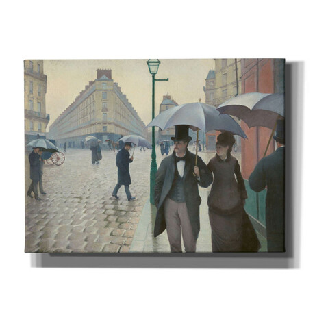 Paris Street; Rainy Day by Gustave Caillebotte (18"H x 26"W x 0.75"D)