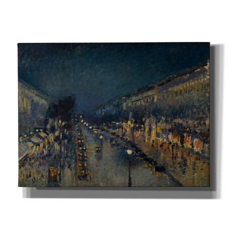 Epic Graffiti 'Boulevard Montmartre At Night, 1897 by Camille Pissarro (20"H x 24"W x 0.75"D)