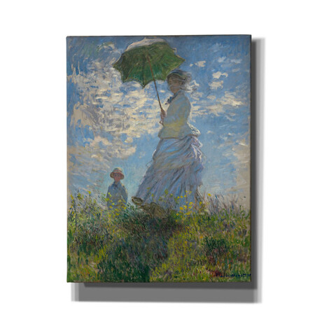 Woman with a Parasol by Claude Monet (20"H x 24"W x 0.75"D)