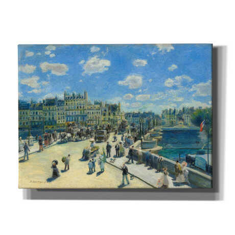 Pont Neuf by Pierre-Auguste Renoir (18"H x 26"W x 0.75"D)