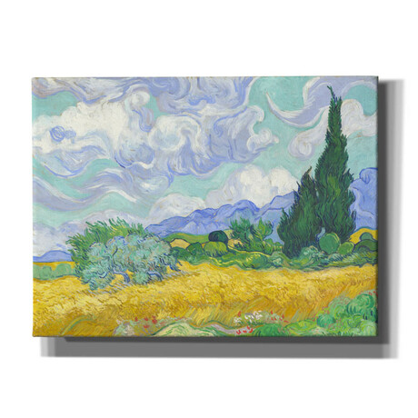 Wheat Field with Cypresses by Vincent van Gogh (18"H x 26"W x 0.75"D)